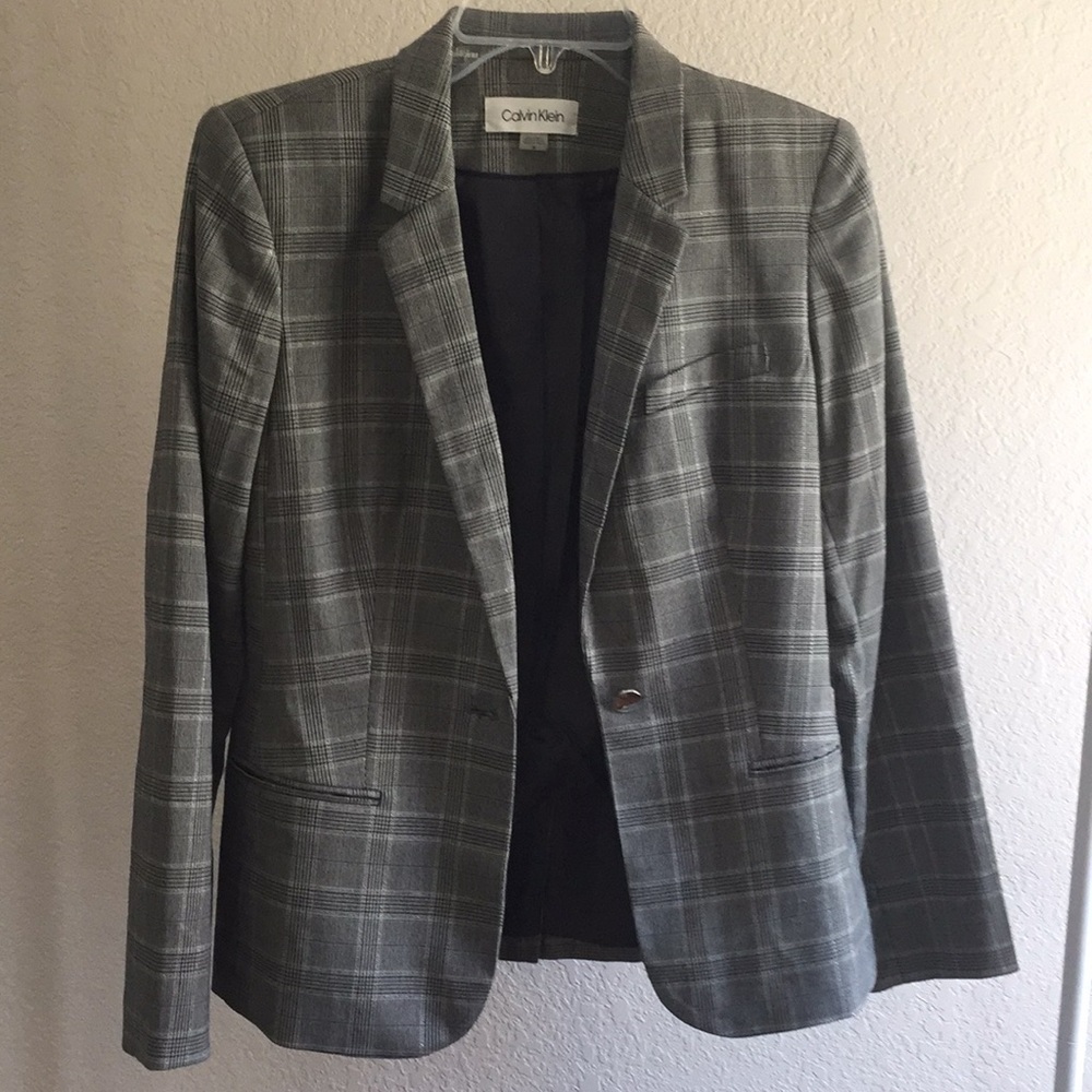 Gray Calvin Klein blazer